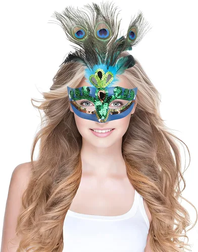 Miniatura 2 de IPENNY Máscara de gato de Halloween para mujeres y niños, máscara de encaje de media cara para cosplay