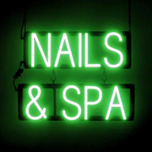 Miniatura 14 de SpellBrite MANI-PEDIS - Letrero para salones de manicura Letreros relacionados con salones de uñas con aspecto de neón, luz LED roja 33.4 x 6.3