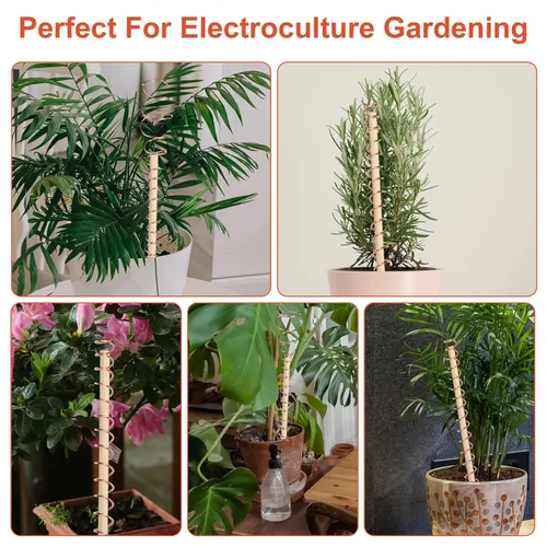 Miniatura 6 de Antena de jardinería de electrocultura, alambre de cobre puro de 65 pies, estaca de jardín, bobina de varilla de cobre desnuda, calibre 16, 99.9%