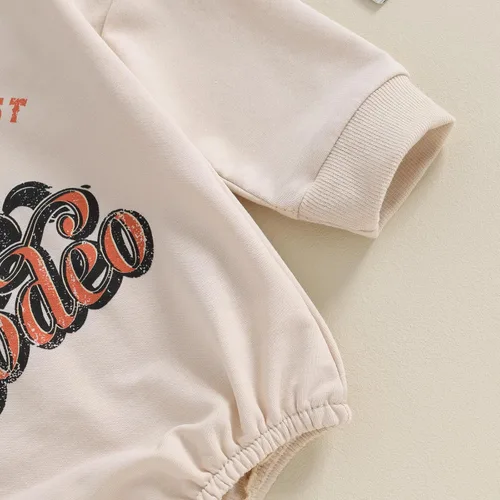 Miniatura 6 de SAYOO Conjunto de vaquero occidental para bebé, niña, niño, sudadera con estampado de vaca, suéter de gran tamaño, ropa de otoño para bebés, 0-24