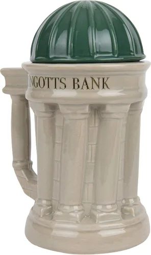 Miniatura 5 de Harry Potter Gringotts Bank - Taza grande de 30 onzas, jarra de cerveza con tapa de cerámica con licencia oficial, para café, té, cerveza