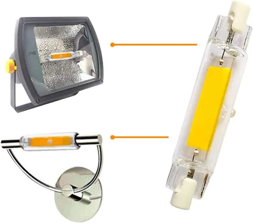 Miniatura 4 de Paquete de 2 luces COB LED R7S de 3.071 in 10 W equivalente a halógeno tipo J T3 120 V regulable luz blanca 6500 K de doble extremo R7S LED J78 Luz