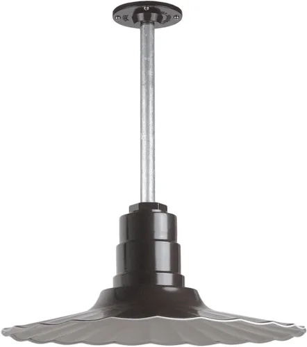 Steel Lighting Co. Colgante Eagle Rock | Lámpara montada en el techo | Onda radial de 16 pulgadas | vástago de 12 pulgadas | Acero resistente estilo
