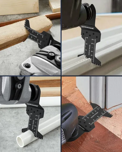 Miniatura 7 de GORWARE Cuchillas multiherramienta, 60 cuchillas de dientes japonesas para madera y plástico, cuchillas oscilantes universales para Milwauke, Worx