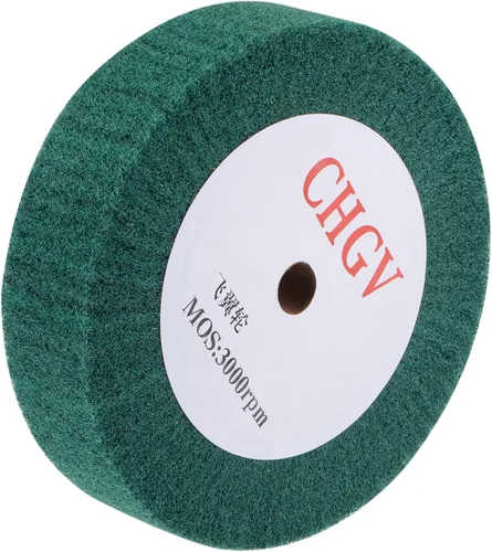 Miniatura 6 de uxcell 5.906 in x 0.984 in 240 Grit No Tejido Pulido Bruñido Rueda de Alambre de Nylon Dibujo Abrasivo Flap Rueda para Acero Inoxidable Cobre Verde