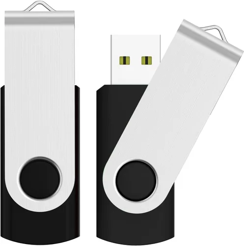 Miniatura 6 de JUANWE Unidad flash USB de 2 GB, paquete de 10 unidades, unidades de pulgar 2.0 con carcasa giratoria de 360°, memorias USB para almacenamiento