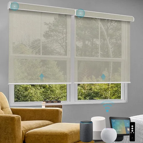 Miniatura 49 de SmartWings Persianas Motorizadas con Filtro de Luz, Compatible con Matter Thread Homekit Z-Wave Alexa Google, Persianas con 70% de Opacidad Safari