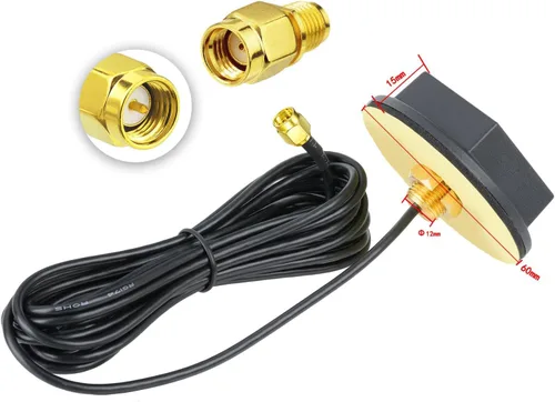 Miniatura 2 de Bingfu Antena celular 4G LTE SMA macho 8dBi omnidireccional para Spypoint Verizon AT&T T-Mobile Sprint Trail Game Cámara de seguridad con cable
