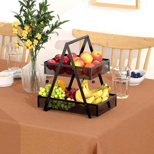 Miniatura 5 de EKNITEY Organizador de aperitivos escalonado para encimera, organizador de encimera de cocina de metal, pequeña estación de café para el hogar