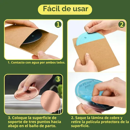 Miniatura 7 de Disco de cobre para baño, 99.99% de cobre puro para pájaros, soporte de triple punto, limpiador de agua para todas las estaciones para baños