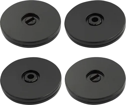 Miniatura 6 de 4 Piezas Negro 2 pulgadas Acrílico Lazy Susan Organizador Giratorio de Mesa con Rodamientos - Placa Giratoria Redonda para Estante de Especias