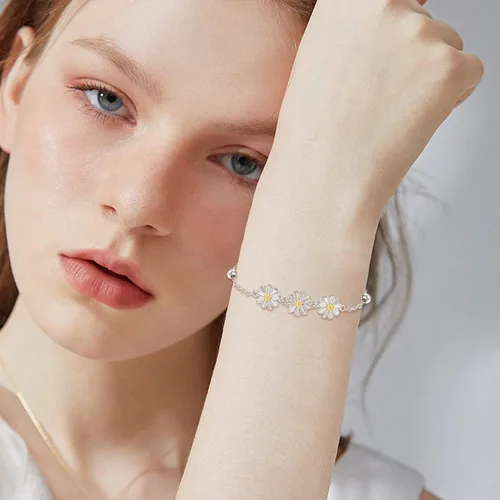 Miniatura 6 de Palpitate Pulseras de plata de ley 925 para mujeres y niñas, joyería de regalo de cadena ajustable