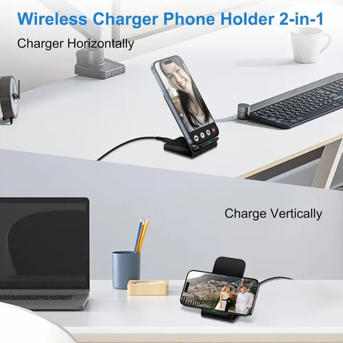 Miniatura 7 de Estación de carga inalámbrica de 15 W inalámbrica rápida para Motorola Edge 60 Stylus/Edge 2024/Moto G Power 2025/50 Neo/Edge+ 2023/Edge 50