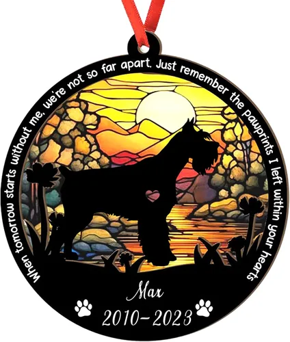 Miniatura 36 de Adorno personalizado para atrapasoles de sabueso afgano, adorno de Navidad de sabueso afgano – Regalo para perro amante, sabueso afgano