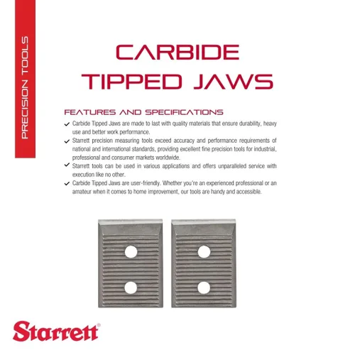 Miniatura 2 de Starrett Mandíbulas con punta de carburo para pinza de corte, mandíbula ajustable, ideal para mejoras del hogar y profesionales, par de mandíbulas