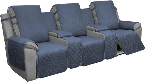 Miniatura 16 de Easy-Going - Funda reclinable con consola, funda de sofá reversible para sala de estar, funda de sofá dividida para cada asiento con correas