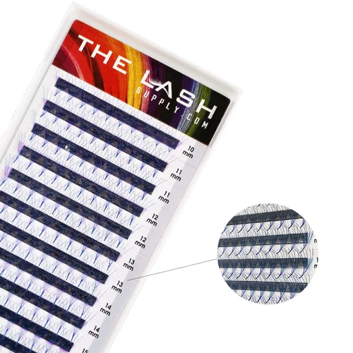 Miniatura 11 de THE LASH SUPPLY 120 abanicos de Halloween, extensiones de pestañas de color prefabricadas 6D, rizo CC, longitud de mezcla de 0.39 a 0.63 pulgadas