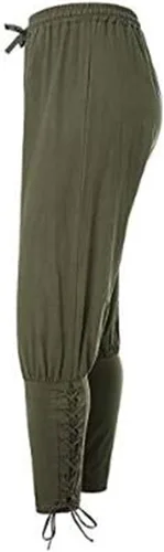 Miniatura 4 de Pantalones al tobillo para hombre tipo medieval vikingos traje de navegante o pirata pantalones renacentistas góticos