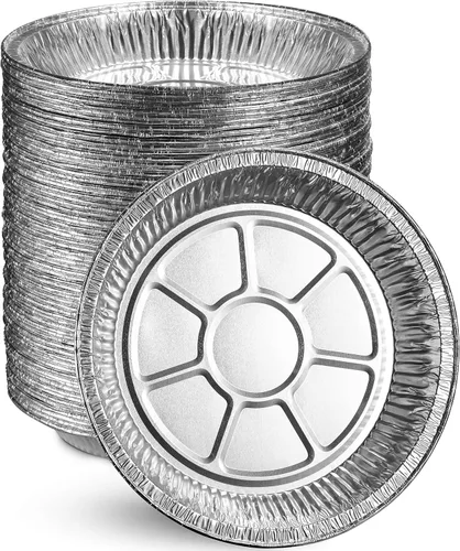 Miniatura 8 de MontoPack - 100 sartenes desechables de aluminio de 5" para tartas y pasteles Sartén redonda de 5 pulgadas para hornear mini tartas personales