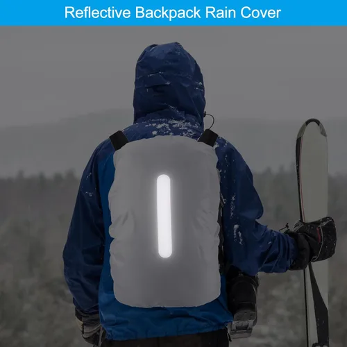 Miniatura 4 de PATIKIL Funda Impermeable para Mochila contra la Lluvia, Funda Antideslizante para Mochila con Correa Reflectante Vertical Mantente Seco para Tono