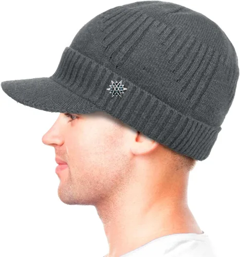 Miniatura 29 de Dahlia Gorro para hombre con visera - lana, sombrero de invierno con borde, forro polar