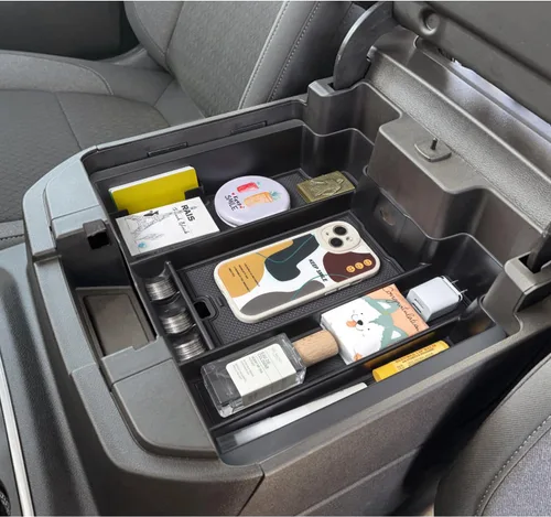 Miniatura 7 de PIMCAR Organizador de consola central de tamaño completo para Chevy Silverado/GMC Sierra 1500 2019-2022 y Silverado/Sierra 2500 HD 3500 HD 2020-2023