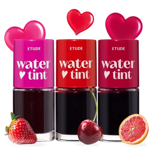 Miniatura 10 de ETUDE Dear Darling Water Tint – Cherry Ade (0.32 onzas) Tinte labial de color vivo con acabado hidratante sin peso y no pegajoso Tinte de labios