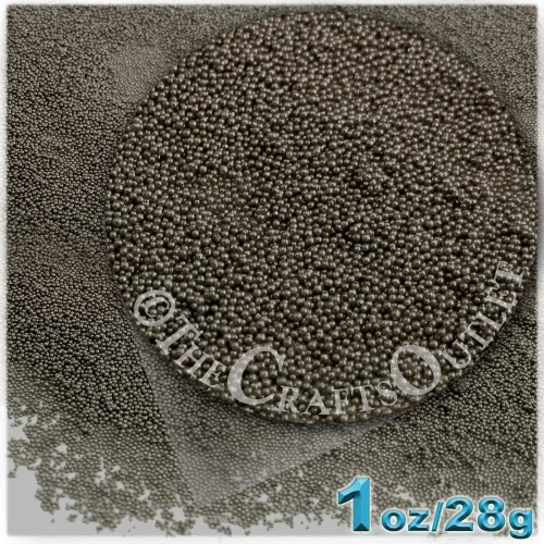 Miniatura 4 de The Crafts Outlet 1 oz = 0.99 oz Microperlas de plástico Nohole 0.024 in opaco marfil Peal