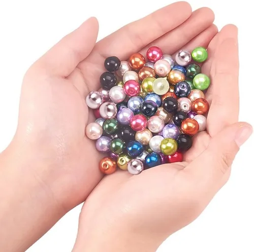 Miniatura 3 de PH PandaHall - Juego de cuentas redondas de cristal para hacer joyas, 10mm