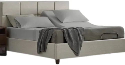 Miniatura 10 de Sábana bajera flexible de tamaño King para cama de número de sueño, 1 pieza, sábana bajera de media división tamaño King – Desglose de 34 pulgadas