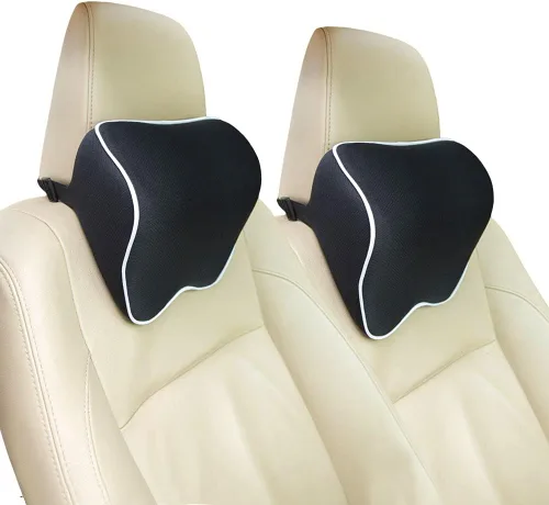 Paquete de 2 almohadas para el cuello del asiento del automóvil, almohada de apoyo para la cabeza del cuello para aliviar la fatiga del cuello,