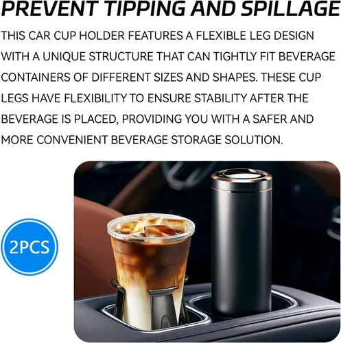 Miniatura 6 de Expansor de portavasos para automóvil, soporte ajustable para bebidas energéticas con brazo de sujeción adaptativo, adaptador para latas delgadas