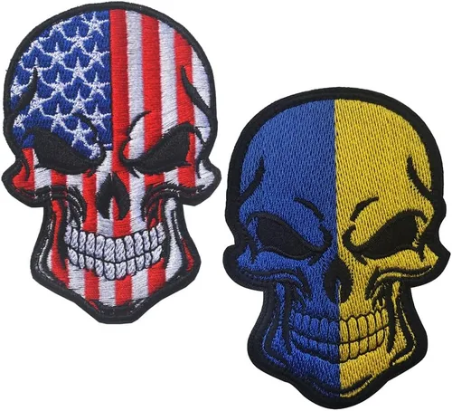 Miniatura 7 de 2 parches de bandera de AliPlus de España, parches de calavera bordados, tácticos, militares, moral, parche con gancho y bucle
