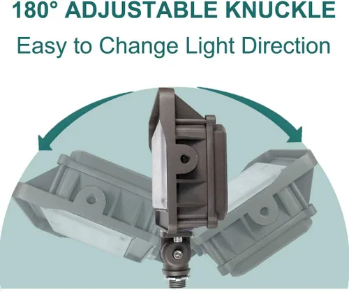 Miniatura 2 de Kadision Luz de inundación LED para exteriores de 50 W, 6500 LM (equivalente a 200 W HPS/MH) 5000 K, luz diurna impermeable para montaje en nudillos