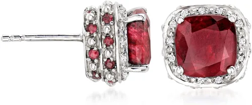 Miniatura 3 de Ross-Simons Gemstone and .10 ct. t.w. White Topaz Stud Earrings in Sterling Silver
