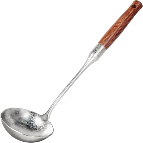 Miniatura 8 de Newness Cucharón de sopa, [Resistente al óxido, Resistente al calor, Formación integral] Cucharón de sopa duradero de acero inoxidable 304 con mango