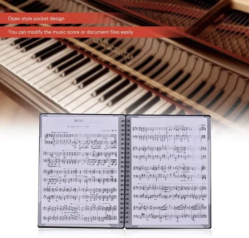 Miniatura 5 de Archivo de partituras de música, carpeta de almacenamiento de papel, carpeta de espectro de cambio creativo A4, tamaño carta, carpeta de partituras