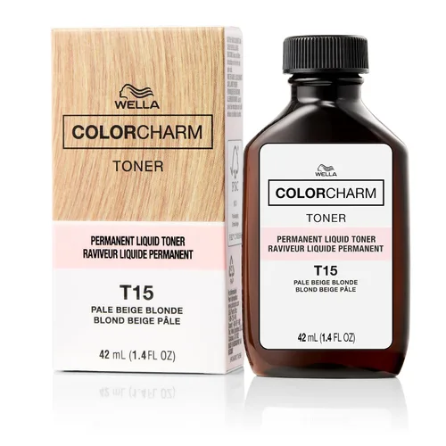 COLORCHARM Permanent Liquid Hair Toners | Neutralize Brass | Healthy-Looking Blondes Tones | Vegan & Free of Parabens T15 Rubio Beige Pálido