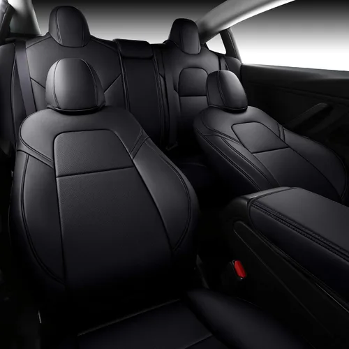 Miniatura 13 de Funda INCH EMPIRE para asiento de coche, ajuste personalizado para Tesla Model 3, protector de cojín de asiento de cuero sintético para 2017 2018