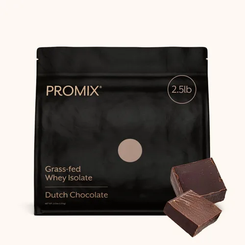 Miniatura 8 de ProMix Nutrition Proteína de suero aislada en polvo, 30g de aislado de suero alimentado con pasto, 6.6g de BCAAs, sin gluten, apta para dieta