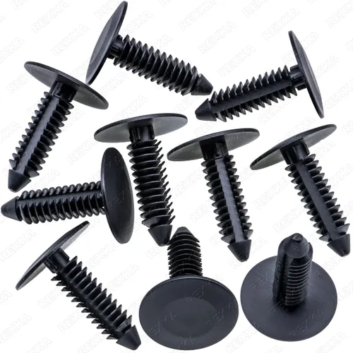 Miniatura 11 de Rexka 100 unids M6.3 Splash Shield Cubierta de la rueda Cubierta de parachoques Retenedor Clip Pin Remache para Jeep Dodge Ram Chrysler 6501916 GM