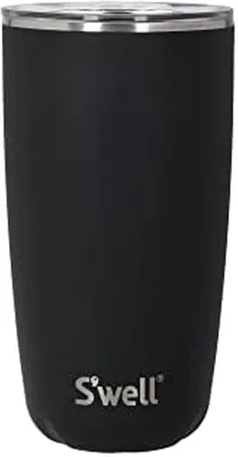 Miniatura 8 de S'well Taza de acero inoxidable con tapa deslizante, 18 onzas, Mármol Rosa, contenedores aislados al vacío de triple capa, mantiene las bebidas