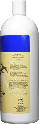 Miniatura 2 de Espana Silk ESP2120DC - Acondicionador antiséptico de proteína de seda especialmente formulado para perros y gatos, 33.82 onzas