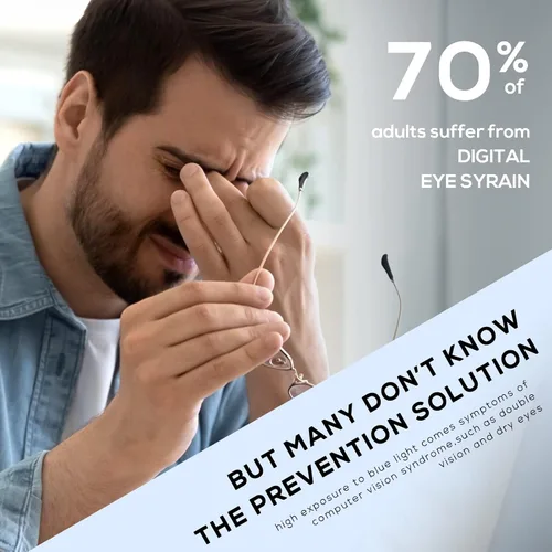 Miniatura 5 de DUCO Gafas superligeras con bloqueo de luz azul para lectura y juegos, anti luz azul, 100% protección UV DC5210
