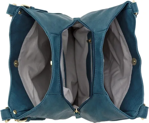 Miniatura 5 de Bolsa de hobo mediana de piel sintética de 3 compartimentos