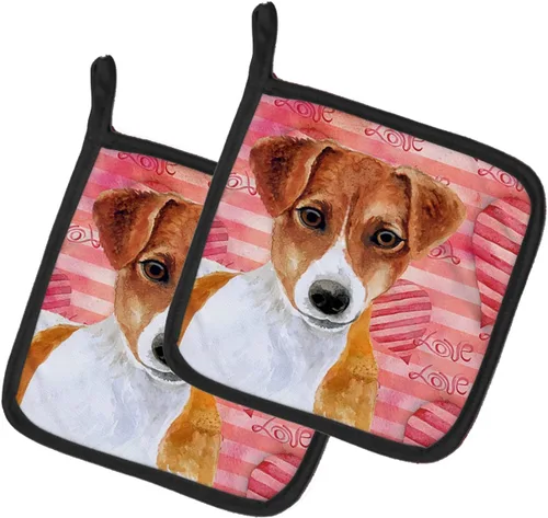 Miniatura 220 de Caroline's Treasures BB9655PTHD - Juego de soportes para ollas de cocina resistentes al calor, almohadillas calientes para horno, 7 1/2 x 7 1/2