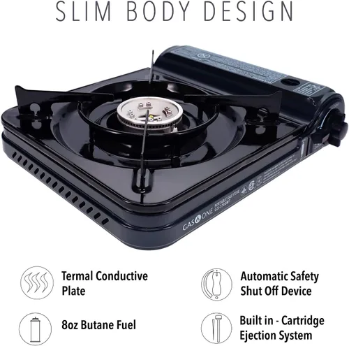 Miniatura 4 de Gas One, nueva estufa portátil de gas butano de 10.000 BTU con estuche de transporte, catalogada por la CSA - Medianoche