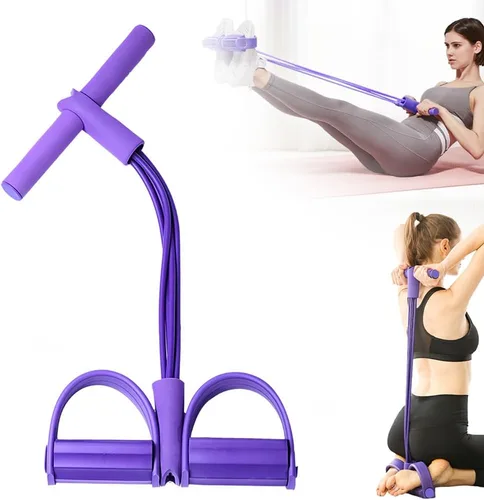 Bandas de resistencia con asas, 21 bandas de resistencia de fitness, 4 tubos de pedal de tobillo bandas de estiramiento para entrenamientos de