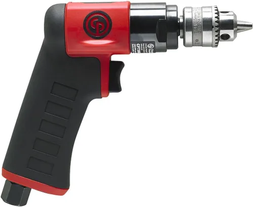 Miniatura 7 de Chicago Pneumatic CP7300RC - Taladro de potencia neumática, 1/4 de pulgada (0.256 in), reversible, mandril con llave, mango de pistola, 0.31 HP