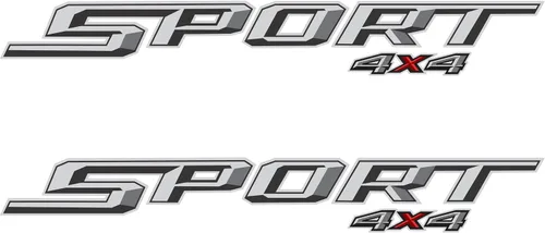 GOLD HOOK Calcomanías deportivas de 4 x 4, calcomanías de repuesto para mesita de noche, compatibles con Ford F150 XLT F Truck 2015-2023, serie Gris